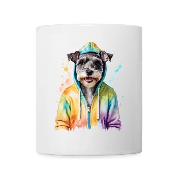 Zwergschnauzer Hoodie Hund Lustig Tier Print - Tasse - Weiß - Vorne