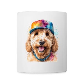 Goldendoodle Snapback Cap Dog Animal Design Print - Mug - white - Front