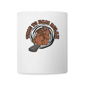 Il est temps de se détendre en barrage, en Amérique du Nord, en Europe, - Mug blanc - blanc - Devant