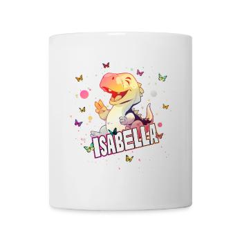 ISABELLA - Beautiful GIRL name with cute DINO - Mug - white - Front