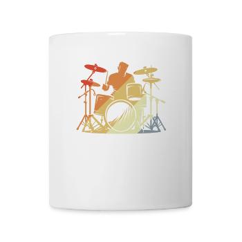 Schlagzeuger Retro Style - Tasse - Weiß - Vorne