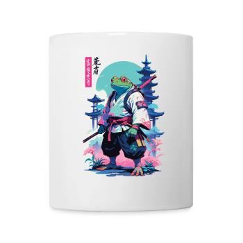 Samurai Frosch Aesthetic Vaporwave Stil - Tasse - Weiß - Vorne