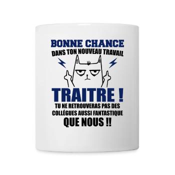 Departure Colleague Coworkers Gift Traitor Cat - Mug - white - Front
