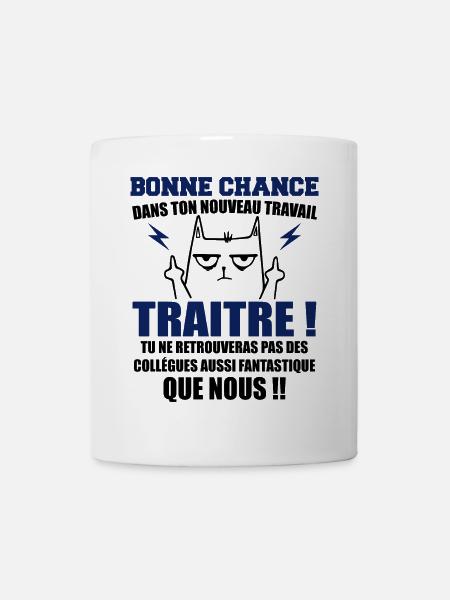 Départ Collègue Collègues Cadeau Traître Chat - Mug blanc - blanc