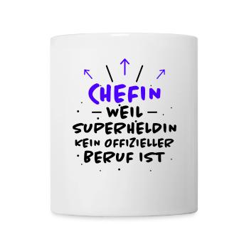 Chefin Spruch Familie Beruf Lustig Chefin Geschenk - Tasse - Weiß - Vorne