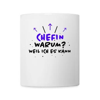 Chefin Spruch Familie Beruf Lustig Chefin Geschenk - Tasse - Weiß - Vorne
