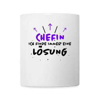 Chefin Spruch Familie Beruf Lustig Chefin Geschenk - Tasse - Weiß - Vorne
