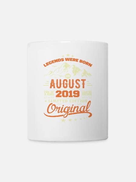August 2019 Geburtstag August 2019 Vintage Geschenk - Tasse - Weiß