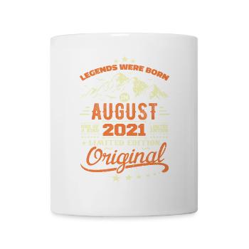 August 2021 Geburtstag August 2021 Vintage Geschenk - Tasse - Weiß - Vorne
