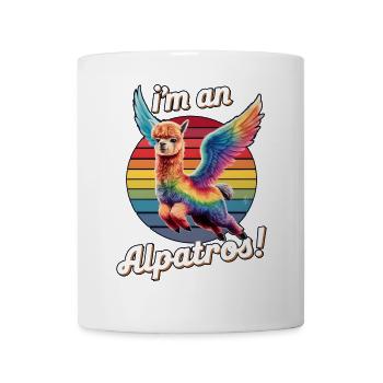 I'm an Alpatros, Winged Funny Alpaca, Colorful - Mug - white - Front
