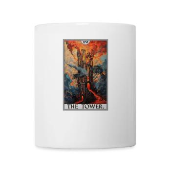 Tarotkarten Tarotkarte The Tower Der Turm - Tasse - Weiß - Vorne