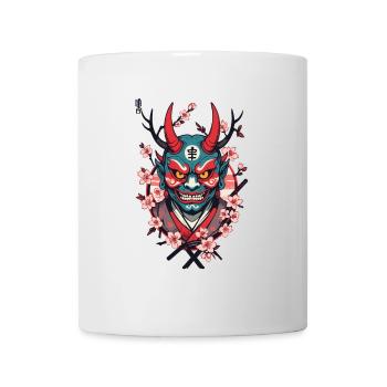 Oni Demon Mask Samurai Japanese Culture Yokai - Mug - white - Front