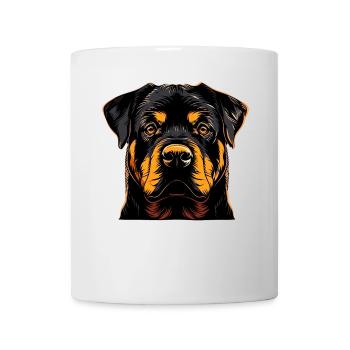 Les chiens Rottweiler aiment les fiers amateurs de rottweiler - Mug blanc - blanc - Devant