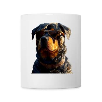 Les chiens Rottweiler aiment les fiers amateurs de rottweiler - Mug blanc - blanc - Devant