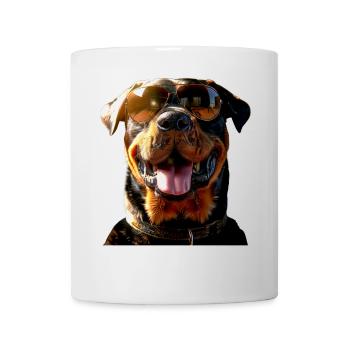 Les chiens Rottweiler aiment les fiers amateurs de rottweiler - Mug blanc - blanc - Devant