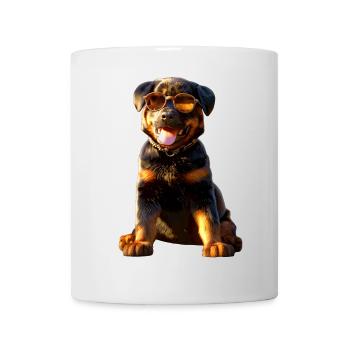 Les chiens Rottweiler aiment les fiers amateurs de rottweiler - Mug blanc - blanc - Devant