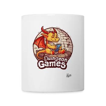 kleiner süßer Drache spielt Kerker Video Spiele - Tasse - Weiß - Vorne