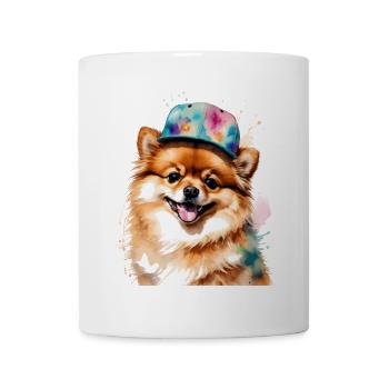 Pomeranian Pomeranian Snapback Cap Dog Print - Mug - white - Front