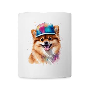 Pomeranian Pomeranian Snapback Cap Dog Print - Mug - white - Front