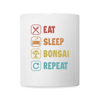 Essen Schlaf Bonsai Wiederholen Bonsai Schalen Penjing Bonsai - Tasse - Weiß - Vorne