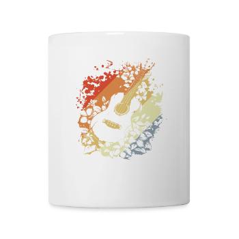 Ukulele Comic Look - Tasse - Weiß - Vorne