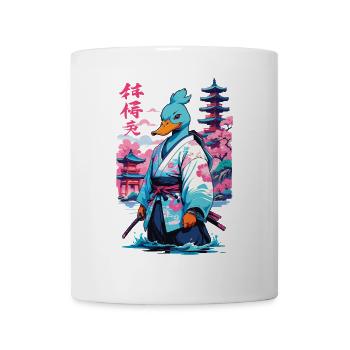 Samurai Duck Aesthetic Vaporwave Style Japanese - Mug - white - Front
