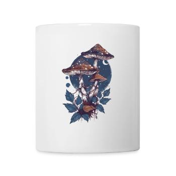 Vintage Cottagecore Mondphasen Pilz Fairycore - Tasse - Weiß - Vorne
