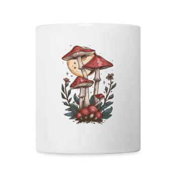 Mondphasen Goblincore Pilz Fairycore Cottagecore - Tasse - Weiß - Vorne