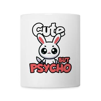 Mignon Mais psycho lapin Adorable animal Kawaii - Mug blanc - blanc - Devant