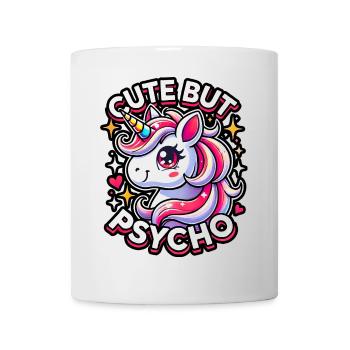 Licorne mignonne mais psychopathe adorable design kawaii - Mug blanc - blanc - Devant