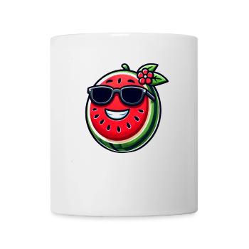 Coole Wassermelone mit Sonnenbrille fruchtig - Tasse - Weiß - Vorne