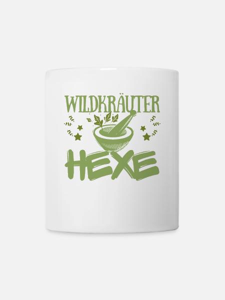 Wildkräuter Hexe Mystisches Kräuter-Design - Tasse - Weiß
