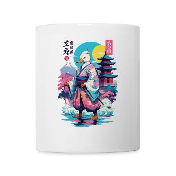 Samurai Duck Aesthetic Vaporwave Style Japanese - Mug - white - Front