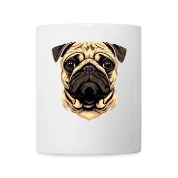 Pug Beige Dogs Love Carlin Little Cute Pug - Mug - white - Front