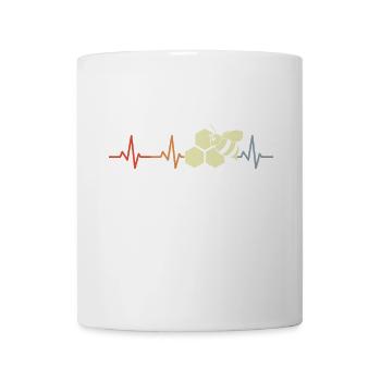 Battement de cœur d’abeille vintage - Mug blanc - blanc - Devant