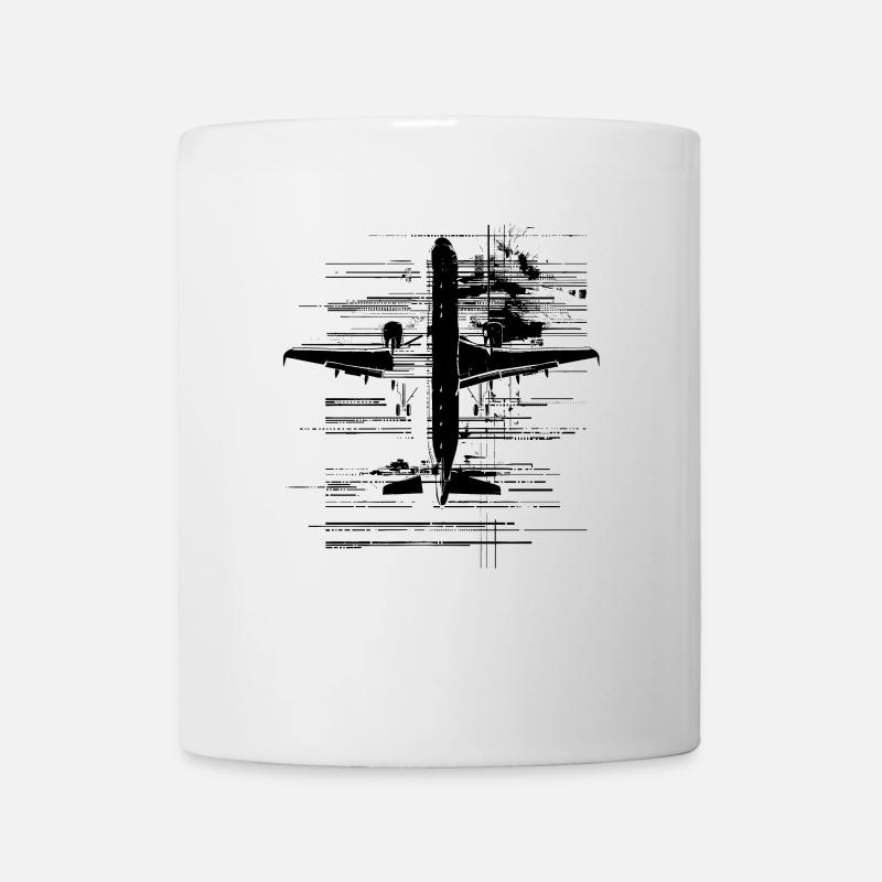 Avion - Mug blanc - blanc