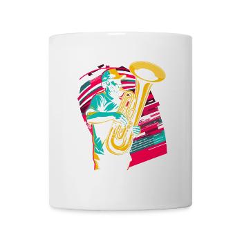 Tuba Player Comic Look - Mug - white - Front