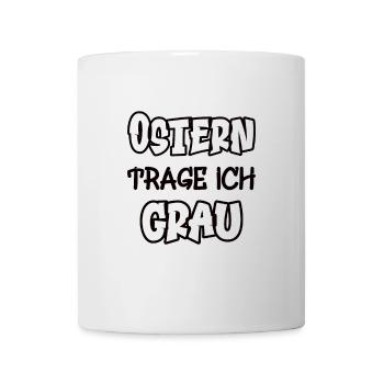 Easter I wear gray saying color gray - Mug - white - Front
