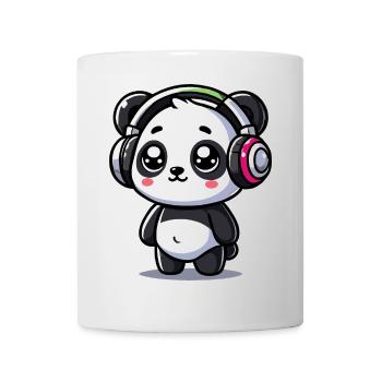 Cute Panda Headphone Motif - Mug - white - Front