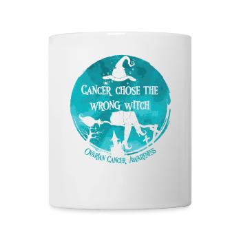Cancer Witch Teal Ovarian Cancer - Mug - white - Front