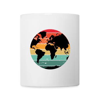 Colorful Retro World Map Design - Mug - white - Front