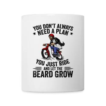 Motorcycle Beard Biker Full Beard Bike Rocker - Mug blanc - blanc - Devant