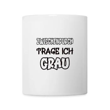 In between I wear gray saying color gray - Mug - white - Front