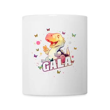 GALA - Beautiful GIRL name with cute DINO - Mug - white - Front