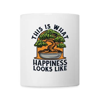 Voici à quoi ressemble le bonheur : le bonsaï Penjing - Mug blanc - blanc - Devant
