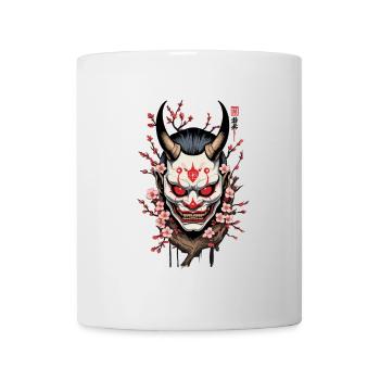 Oni Démon Masque Samouraï Esthétique Yokai - Mug blanc - blanc - Devant