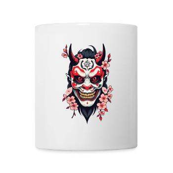 Oni Démon Masque Samouraï Esthétique Yokai - Mug blanc - blanc - Devant