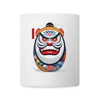 Japanese Daruma Aesthetic Yokai Streetwear - Mug - white - Front
