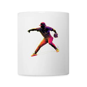 Baseballer Retrowave - Tasse - Weiß - Vorne