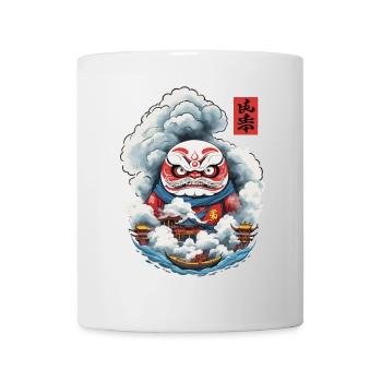 Japanese Daruma Aesthetic Yokai Design - Mug - white - Front